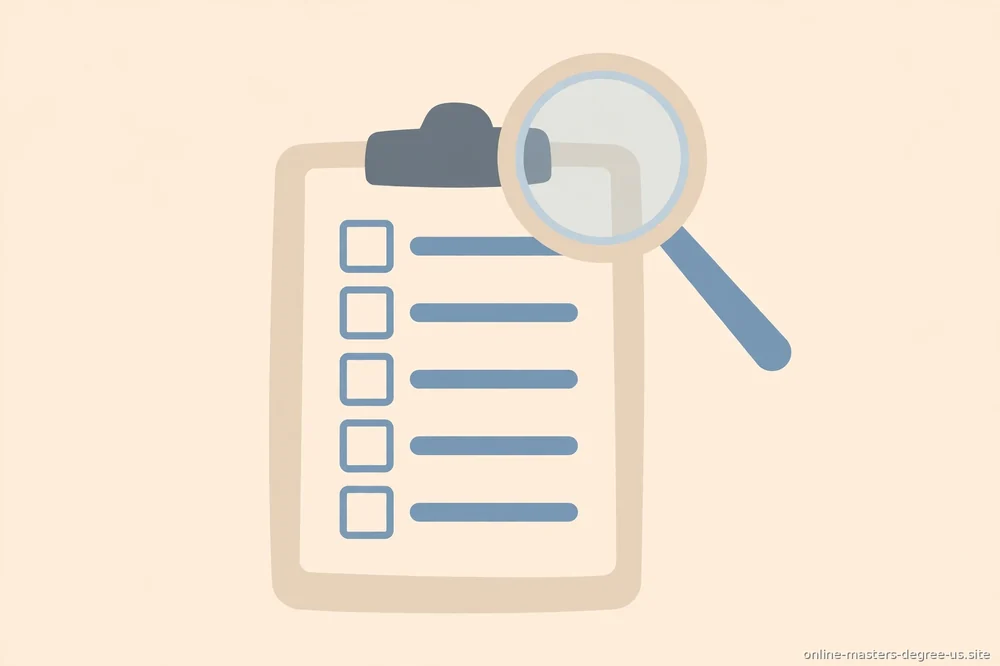 "checklist with magnifier illustration"