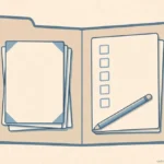 Common Admission Requirements for Online Master's Programs document folder checklist illustration
