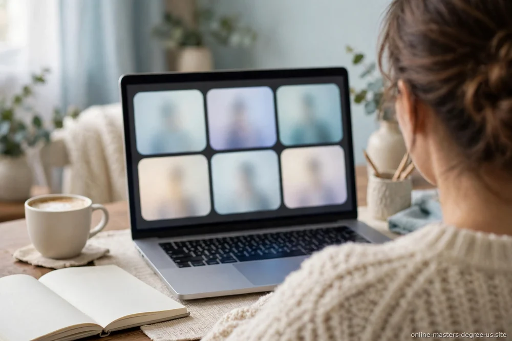 "group video call on a screen"