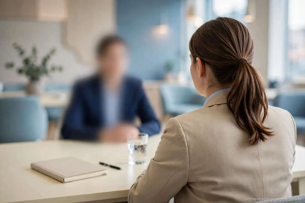 "person in a job interview"